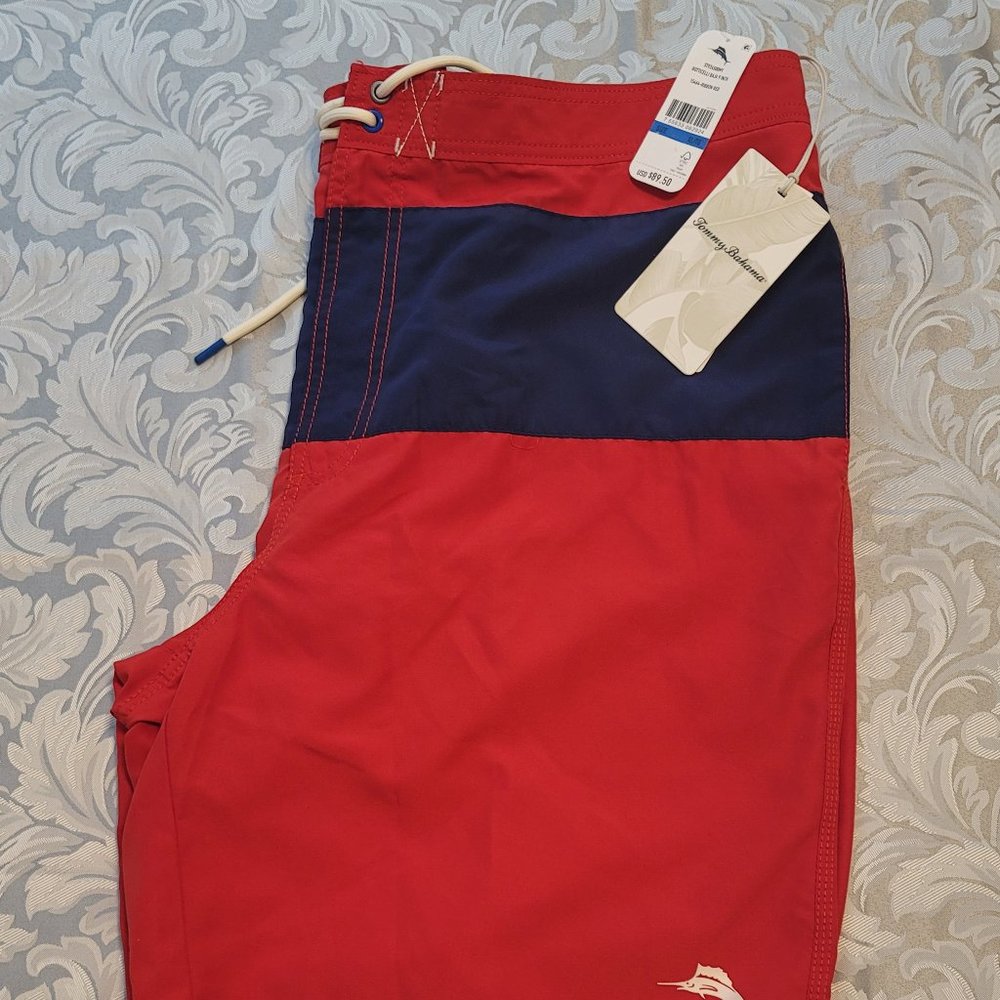 TOMMY BAHAMA MEN RIBBON RED SHORTS XXL